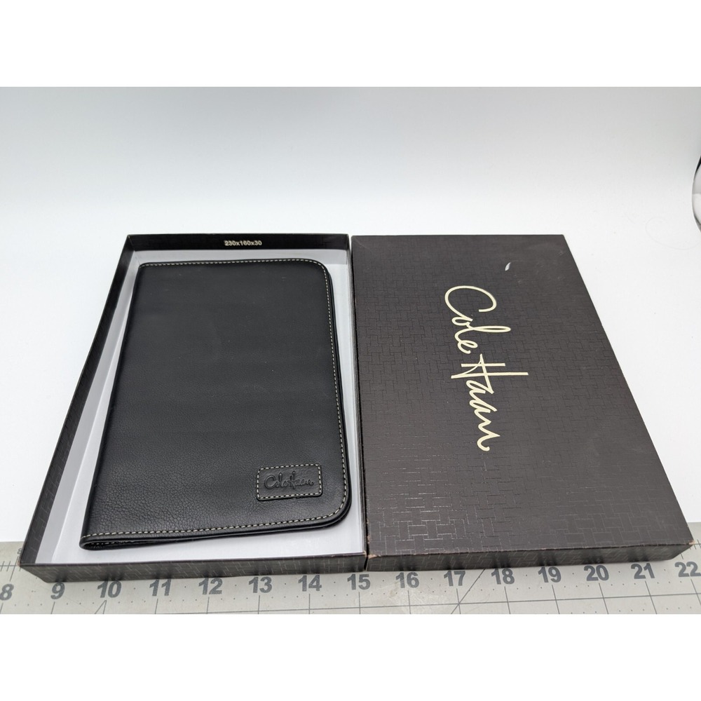 Cole Haan‎ Leather Portfolio Planner Binder Cover About 8x5.5 Inch